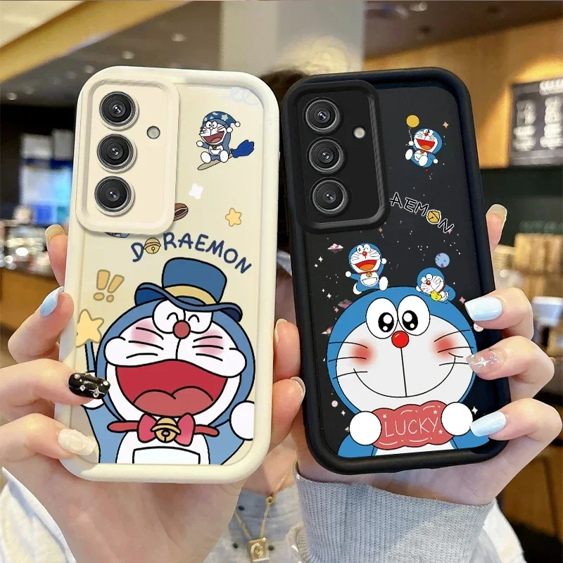 Doraemon Phone Case For Samsung Galaxy S24 S23 S22 S21Ultra Plus S23 S21 S20FE Anime Soft Non-Slip Shockproof Samsung Phone Case