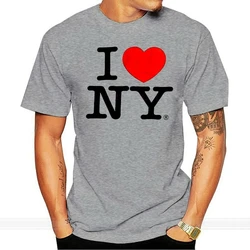 Men And man T Shirt  I Love Ny New York Short Sleeve Screen Print Heart T-shirt White