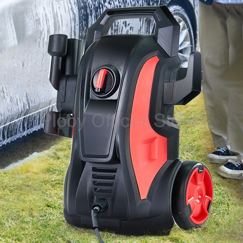 110bar ضغط مدفع المياه 1800 واط النحاس موتور آلة غسل سيارات مع مدخل المياه المزدوج المحمولة المنزل استخدام أداة تنظيف عجب قوية