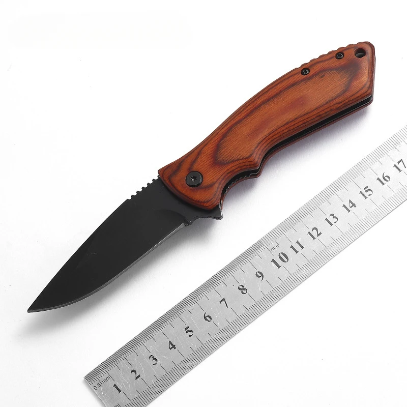 Outdoor Folding Knife Pocket Fruit Knife Mini Camping Multifunctional Knife with Non-slip Handle for Outdoor Accessories