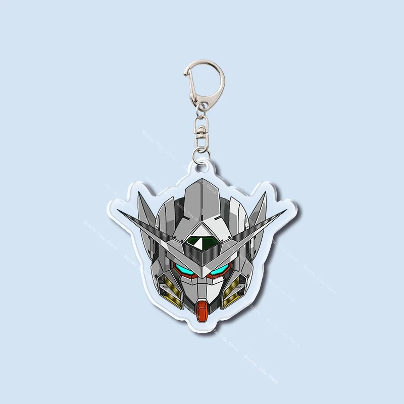 5CM Gundam Acrylic Keychain RX-78 Unicorn Astray Red Frame Robot Head Key Ring Anime Backpack Pendant Fans Collectible Gift - view 2