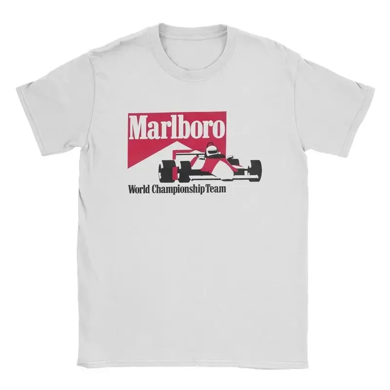 Moda marlboroes racing T-shirt męski okrągły dekolt czysta bawełna t shirt Moto motocykl club koszulka z krótkim rękawem letni towar