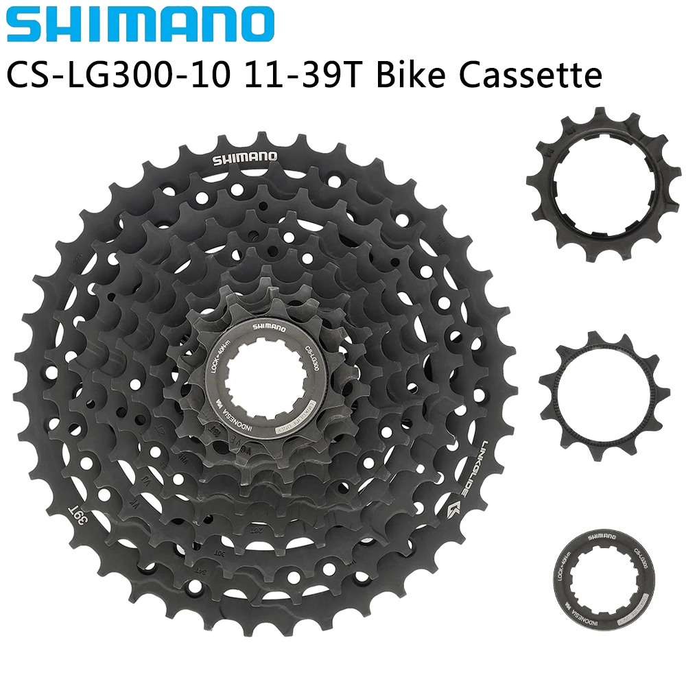 

SHIMANO CUES 10 Speed LINKGLIDE Cassette Sprocket CS-LG300-10 11-39T MTB Bike Freewheel for Mountain Bike Original Parts