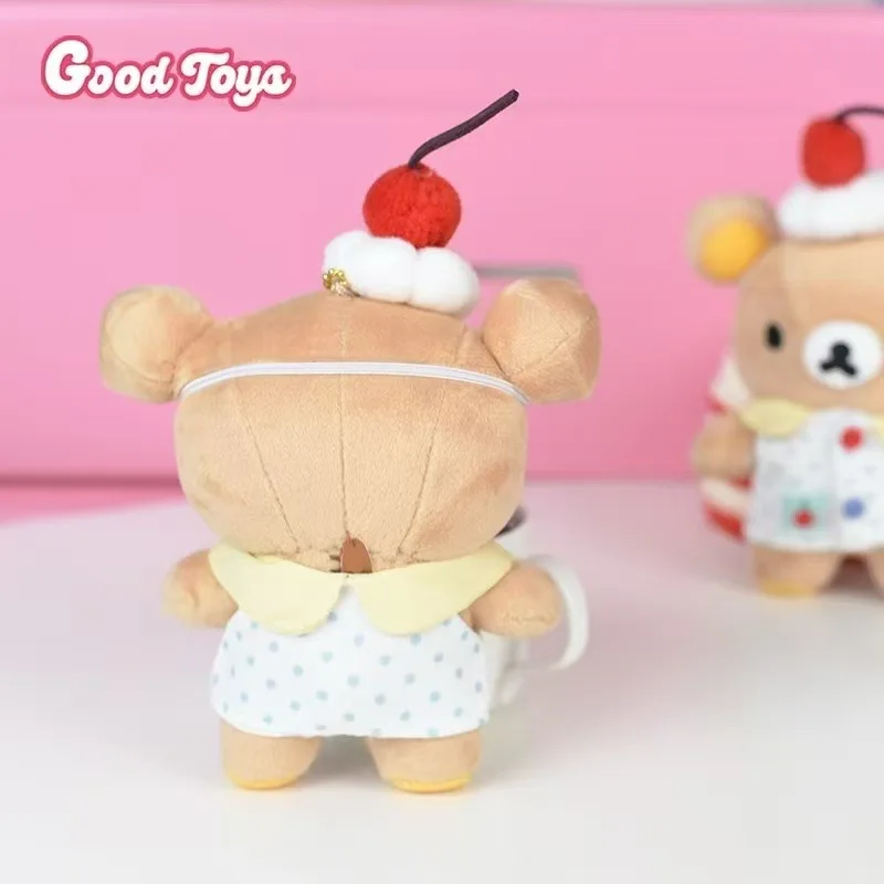 คาวาอิ ริลัคคุมะครบรอบเครื่องทำขนมพวงกุญแจน่ารักการ์ตูนตุ๊กตาของเล่นกระเป๋าเป้สะพายหลังจี้เด็กชายและเด็กหญิงวันเกิดของขวัญสร้างสรรค์
