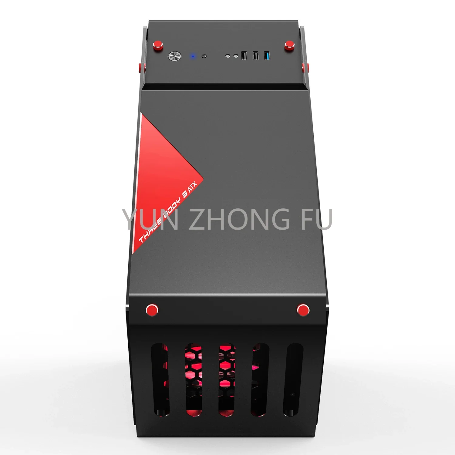 2020 Attractive 210mm Width Chassis PC With RGB Strip Lights Custom Metal Mesh  Cabinet Computer Case