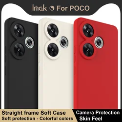 For Xiaomi POCO F6 Case IMAK Thin Soft TPU Straight Frame Back Cover Phone Cases For POCO F6