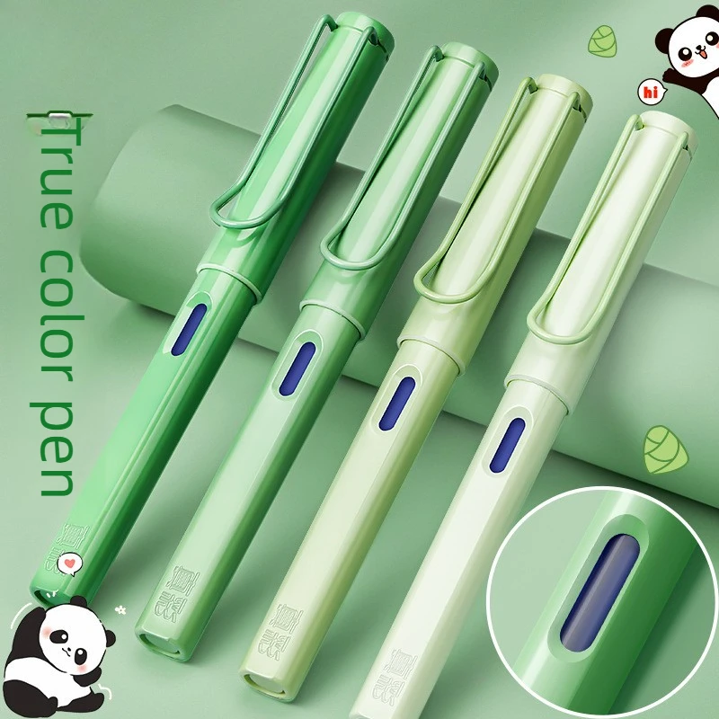 

Градиентная перьевая ручка с рифленой рукояткой, прозрачным окном для чернил, 2 системами чернил, гладким пером для письма, каллиграфии, для школы и офиса