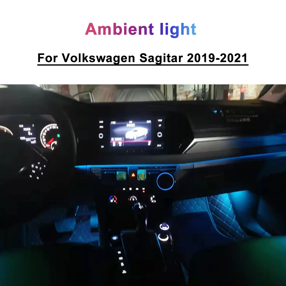 

Car ambient light For Volkswagen VW Sagitar 2019-2021 Interior Door Handle Decorative lighting 64-color Atmosphere lamp