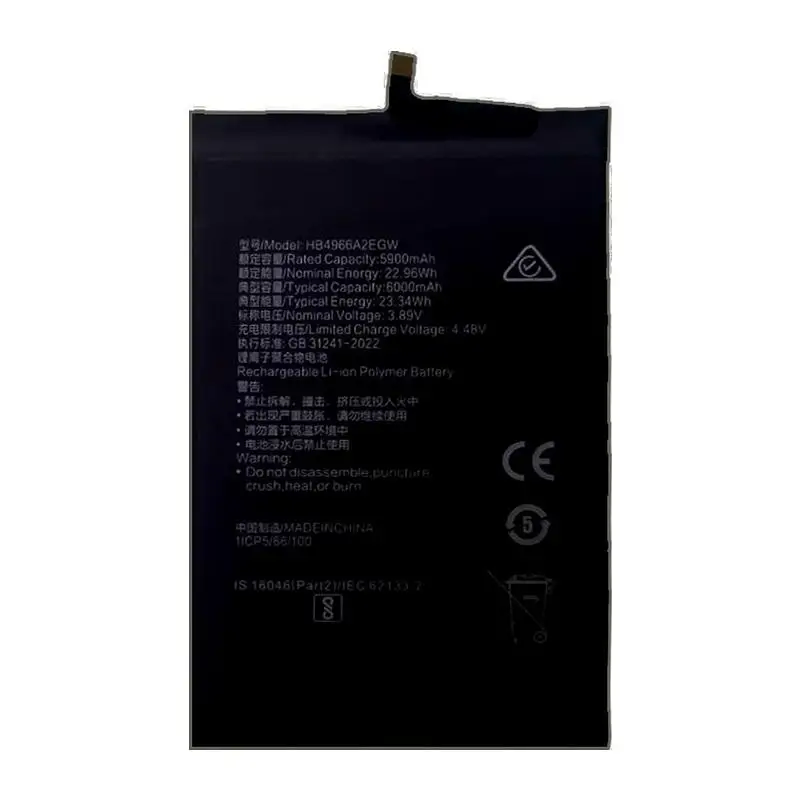 Mobile Phone Battery For Huawei Honor Play 50 Plus Clk-AN00 X7B Clk-LX1 Clk-LX2 Clk-LX3 HB4966A2EGW 6000Mah