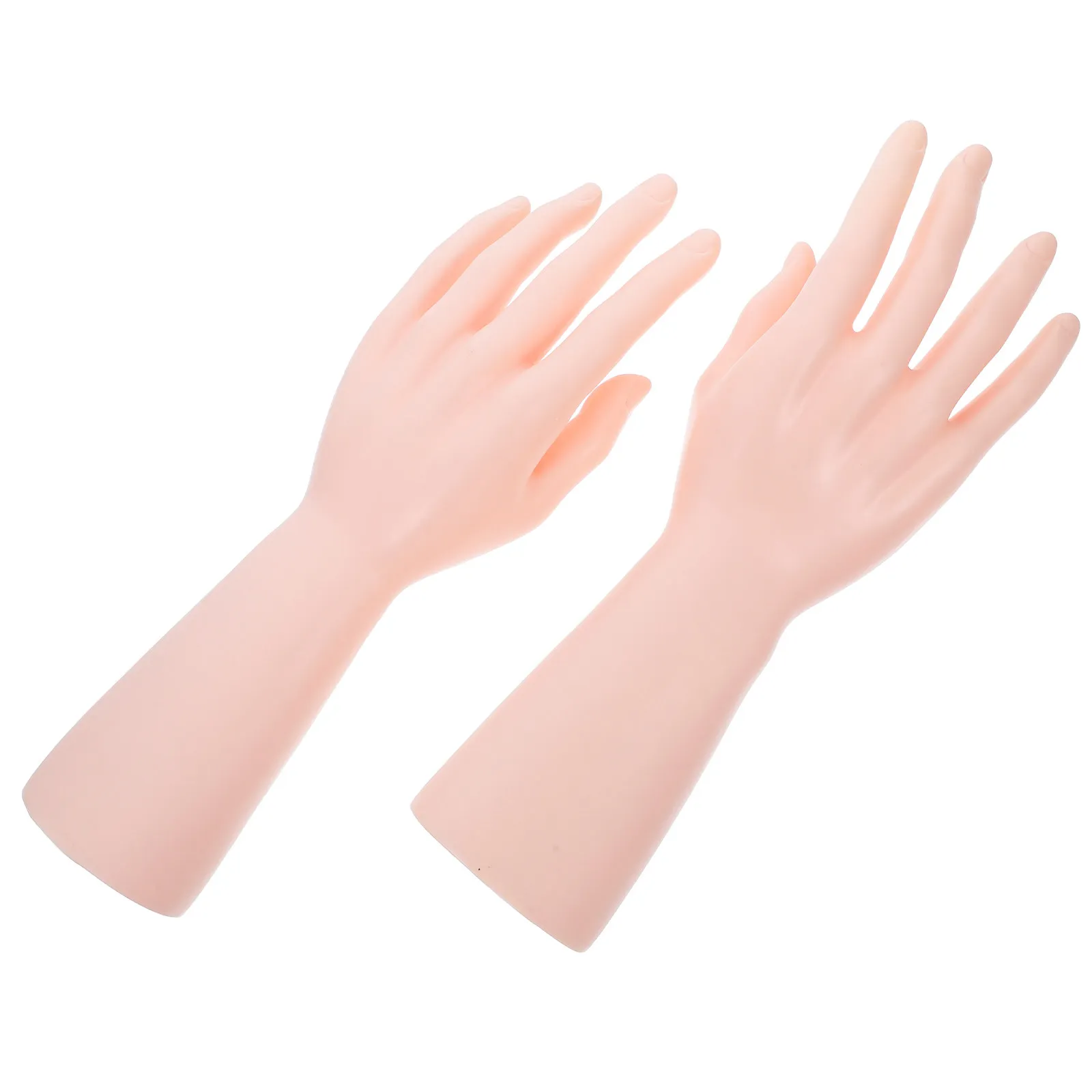 

2Pcs Realistic Mannequin Hands Decorations Natural Skin Tone Jewelry Holders Display Stand for Rings Watches Bracelets Gloves