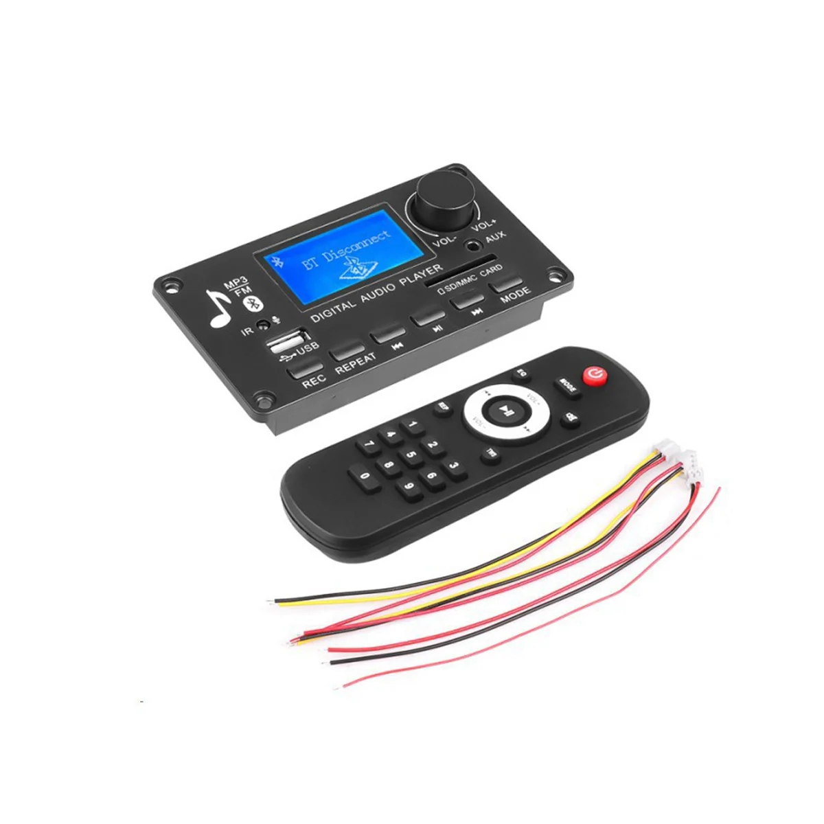 

DC 12 В MP3 декодер плата усилитель автомобильный радиоприемник MP3-плеер Bluetooth V5.0 USB SD Модуль Mp3 FM AUX запись