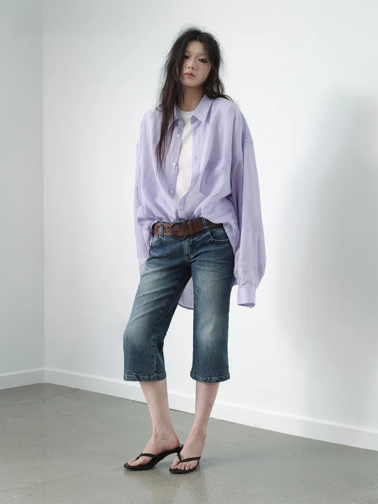 

VERMO эластичные джинсы-капри с цветочной вышивкой в стиле ретро, повседневные эластичные джинсовые брюки с низкой талией для женщин