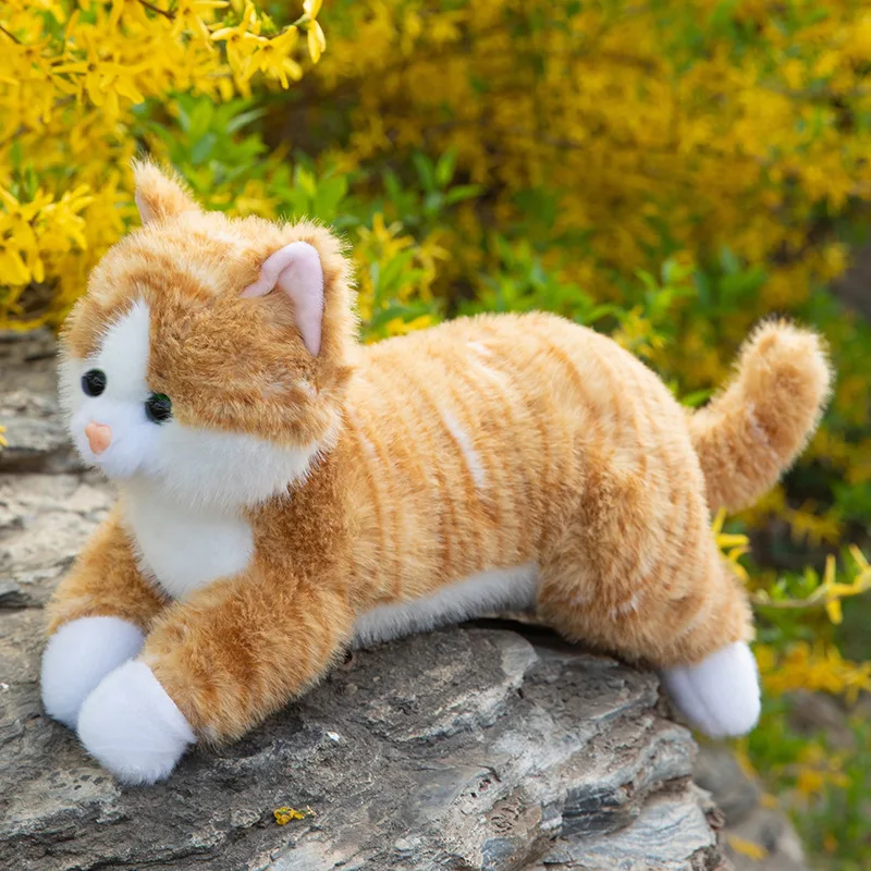 นอนบนท้อง หมอนนอนแมว ตุ๊กตาลูกแมว ของเล่นตุ๊กตา ของขวัญ ตุ๊กตาเตียงผ่อนคลาย ของขวัญวันเด็ก ของขวัญวันเกิด