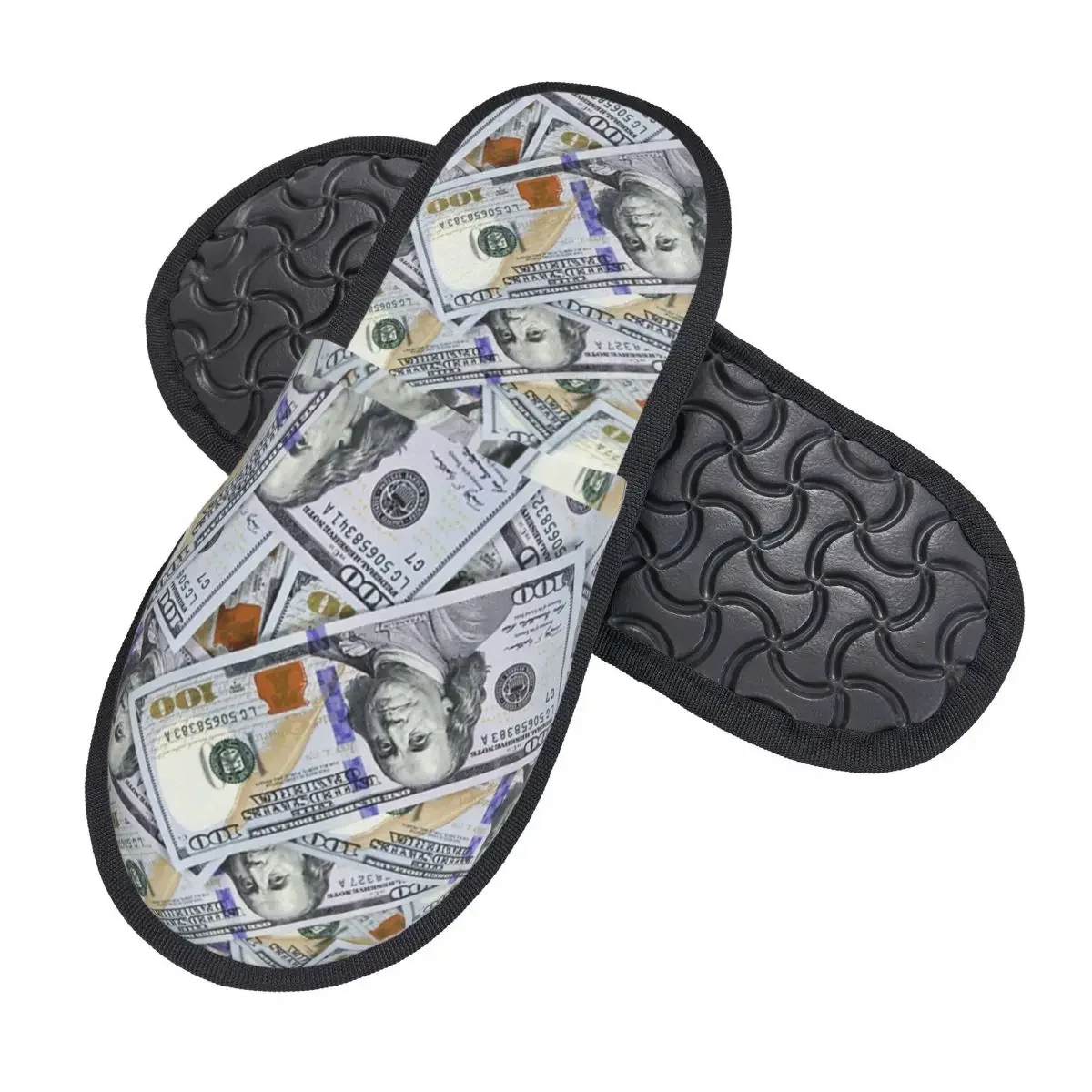 Fur Slipper For Women Men Fashion Fluffy Winter Warm Slippers Hundred Dollar Bill House Shoes image 2