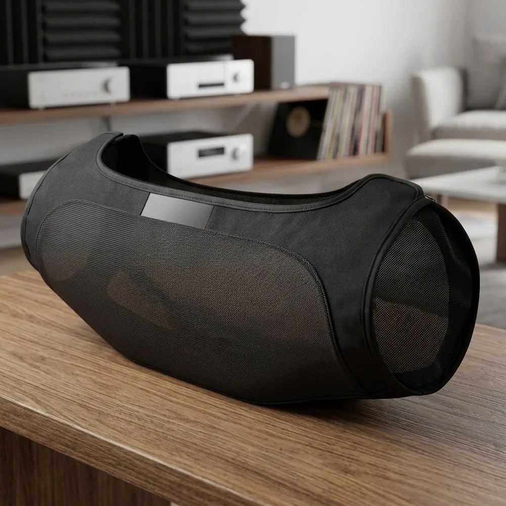 For JBL For Boombox 4 Protective Cover Made of Nylon - 17x13x4cm Black Dustproof Sleeve for Home and Outdoor Use