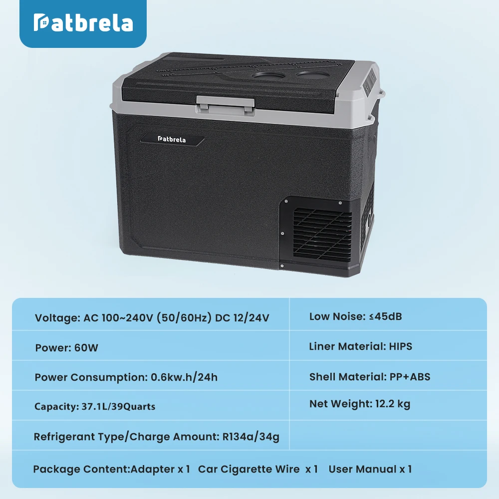 Mini-Kompressorkühlschrank 12V/24V für Auto, Camping & Reise