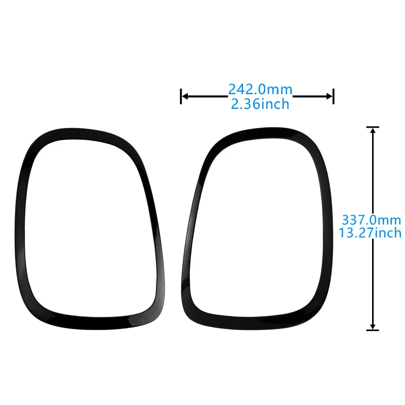 

Left+Right Gloss Black Rear Lamp Accessory Taillight Surround Trim Rings Bezel Cover For 2014-2021 Mini Cooper F55 F56 F57