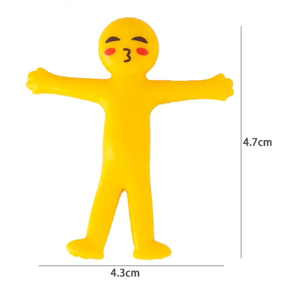 Ventile seu estresse com este mini cara amarela elástica! Um brinquedo mole e puxível, perfeito como presente para crianças.