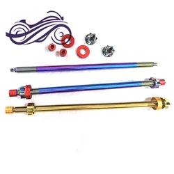 Motorcycle Wheel Rim Axle With Nuts M10mm 220mm  240mm 304 Stainless Steel Both Side Hub For Honda Yamaha Suzuki 2 stroke DIO JO