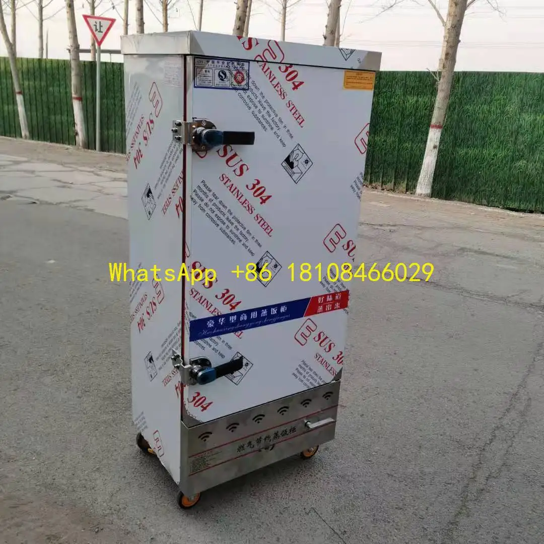 

Cabinet Industrial Cooking Machine Commercial Rice Steame Commercial Rice Steamer with 10 Try Large Capacity Rice Cooker