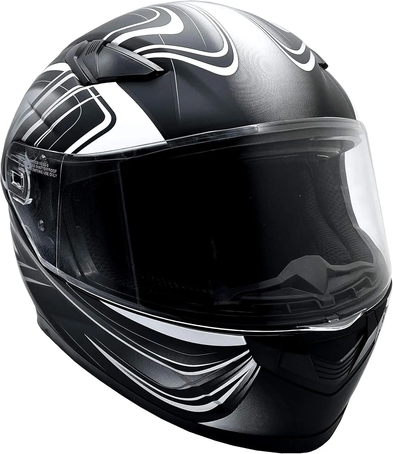 Adult Full Face Motorcycle Helmet w/Drop Down Sun Shield DOT Certified