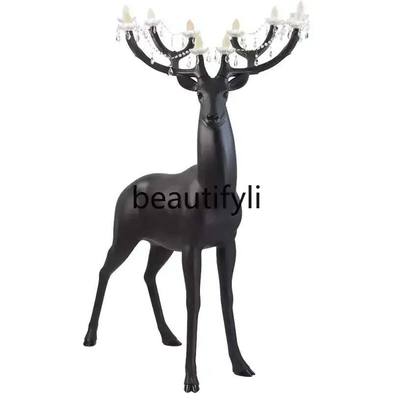 Christmas sculpture ornament creative sika deer floor lamp reindeer lamp