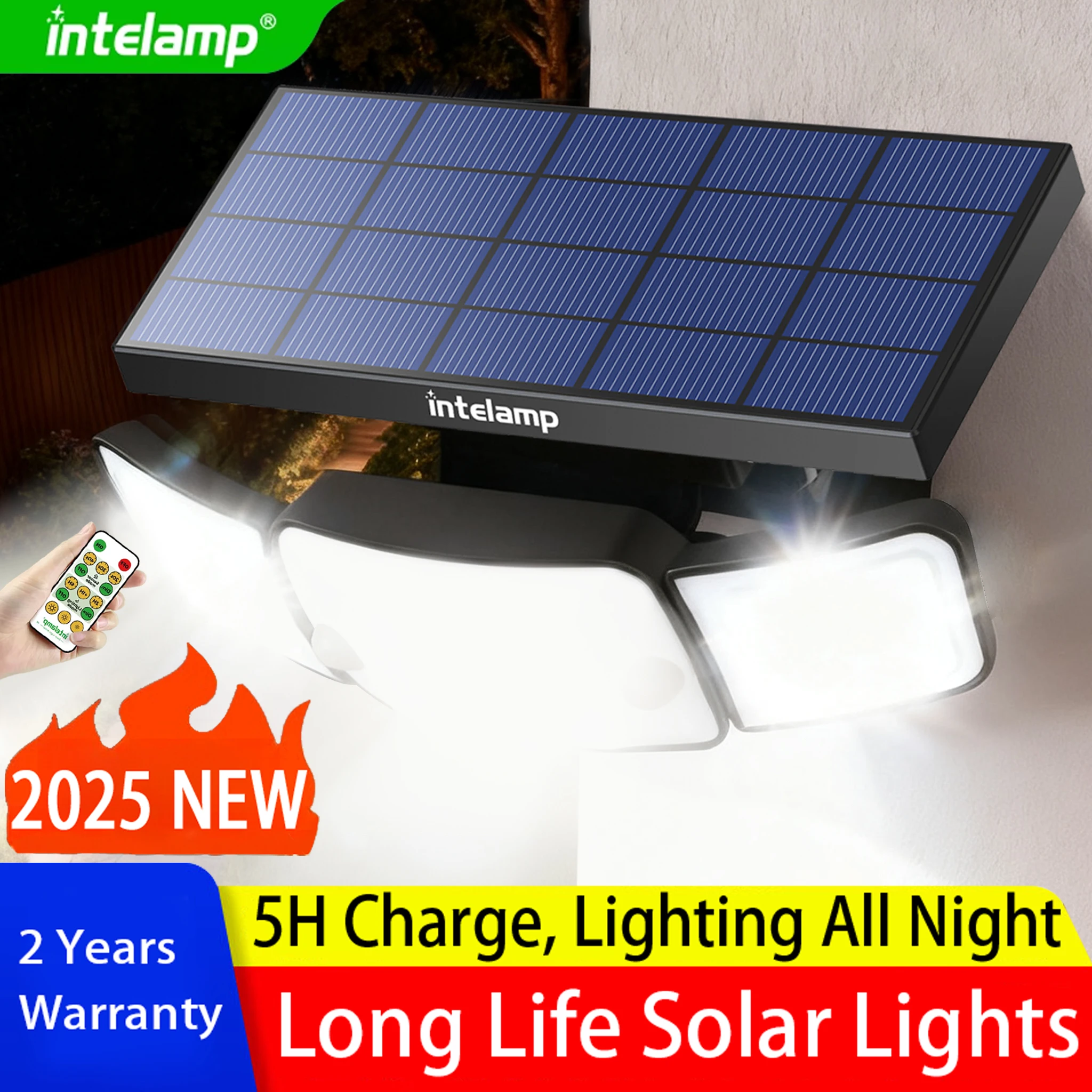 2026年新型-超高輝度108ledソーラーランプ-屋外ガーデンソーラーledライト-防水-太陽光発電式-スポットライト-人感センサー付き