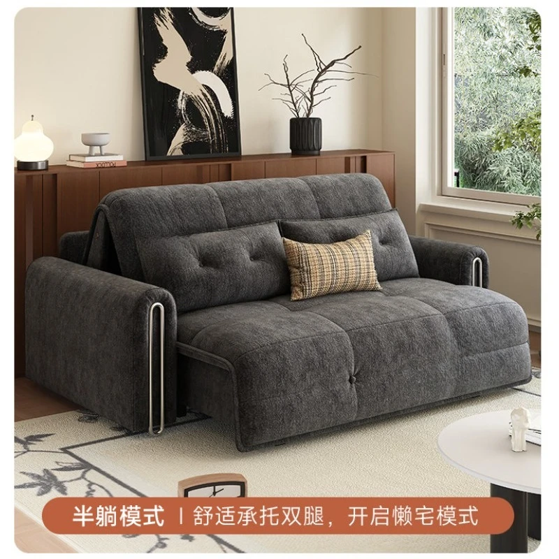 Integrated dual-purpose multi-functional study automatic high-end sofa bed for long-term sleeping