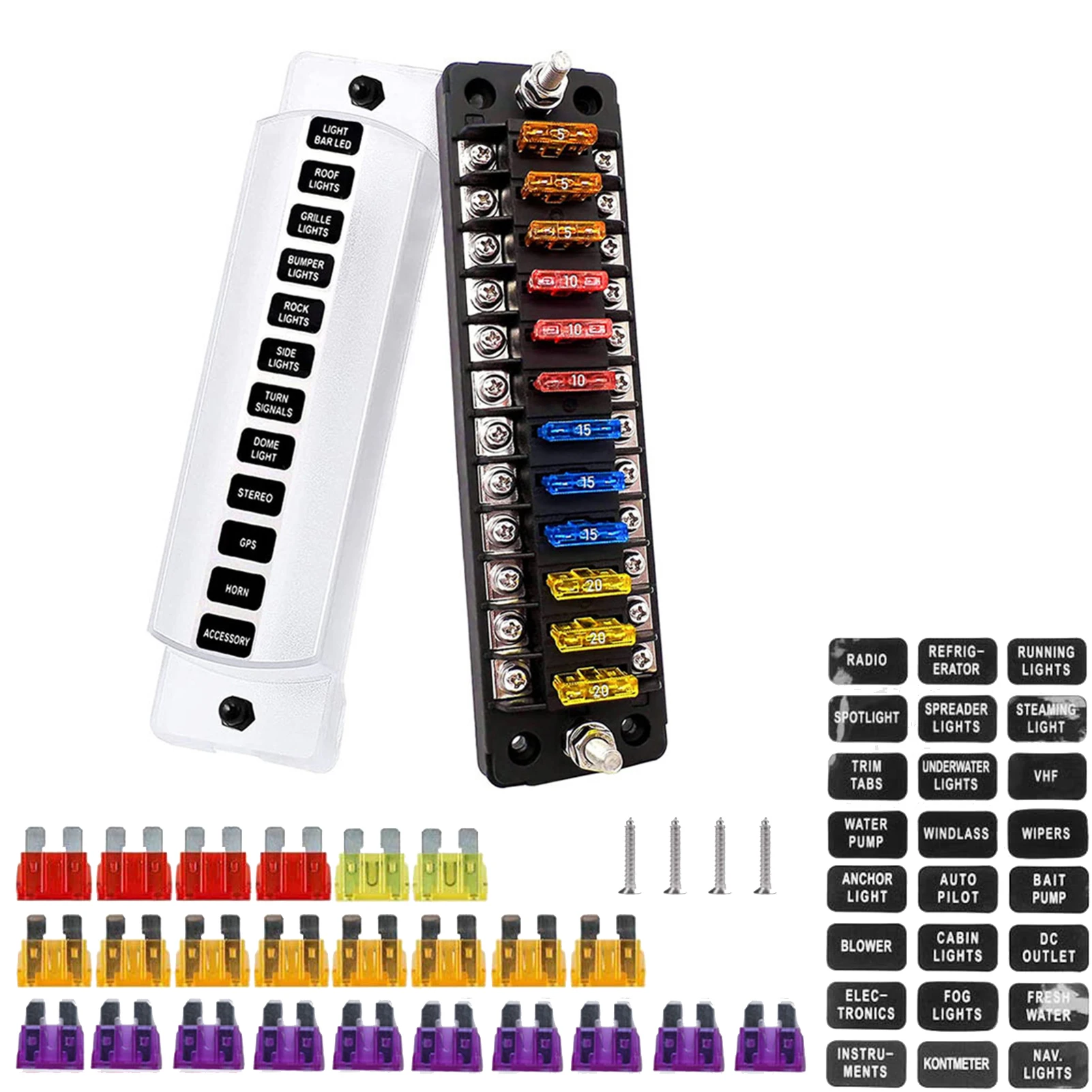 12 Way Fuse Block, …