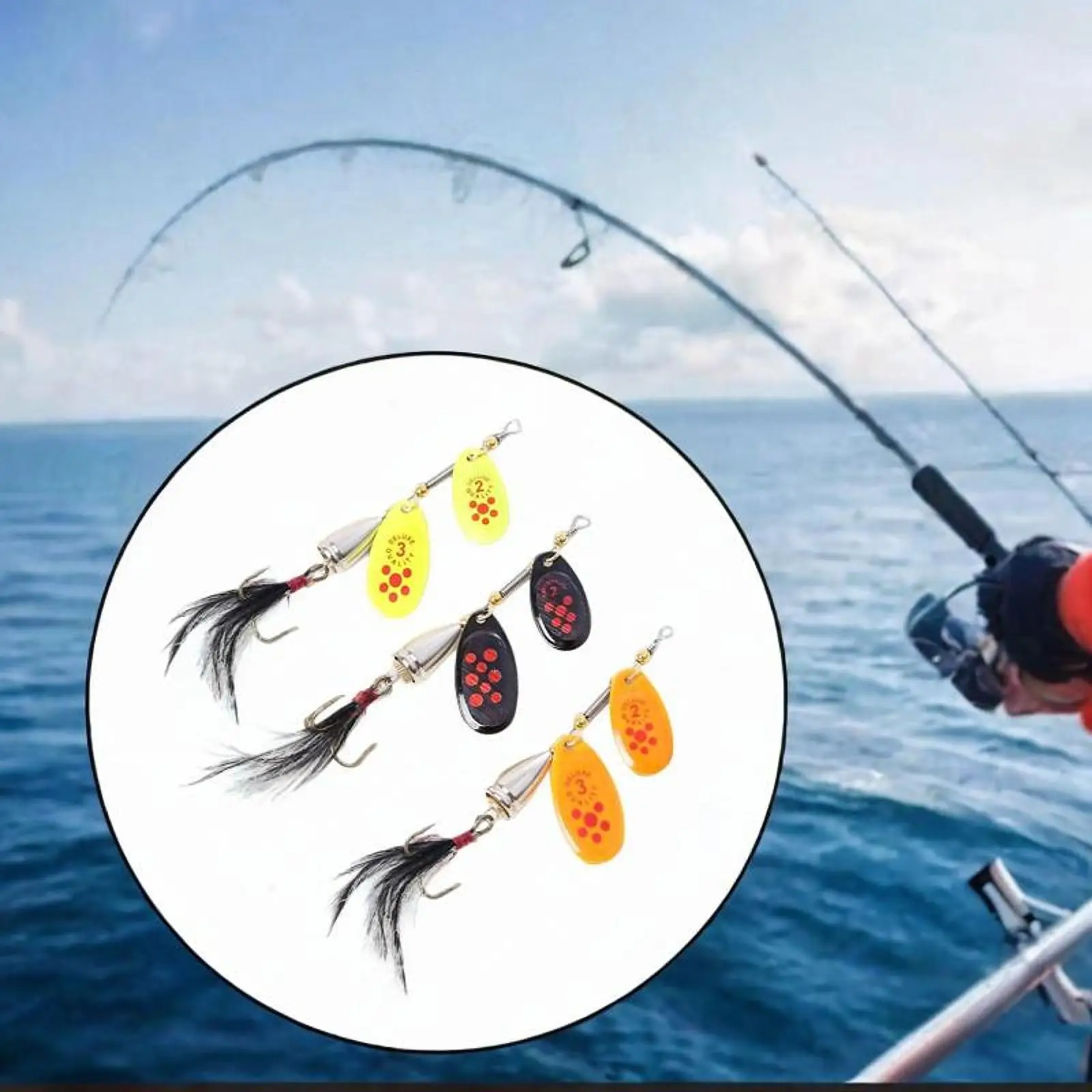 

3 комплекта рыболовных приманок, практичные пресноводные аксессуары для реки, искусственные приманки