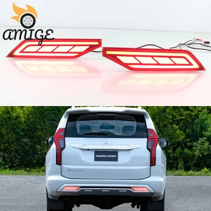 

Car Rear Bumper Light For Mitsubishi Pajero Sport 2019 - 2020 LED Rear Fog Lamp Turn Signal Reflector Brake Lights