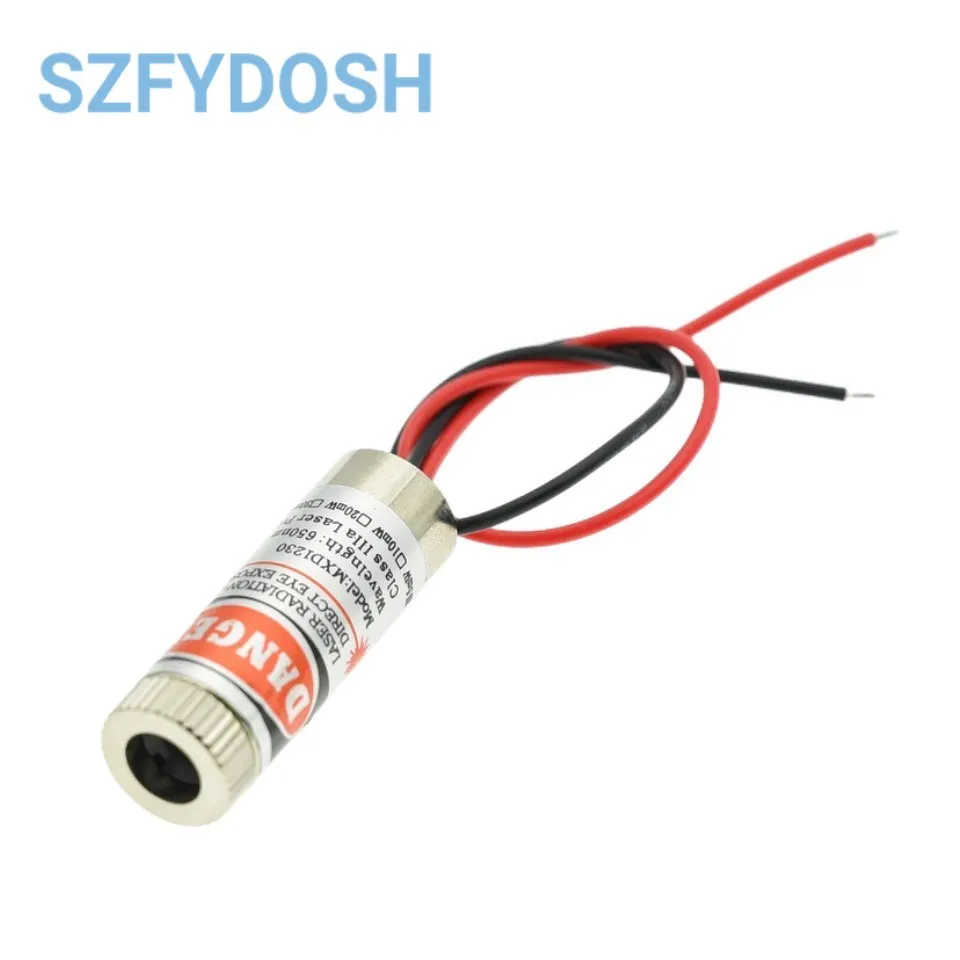 650nm 5mW Red Point / Line / Cross Laser Module Head Glass Lens Focusable Focus Adjustable Laser Diode Head Industrial Class