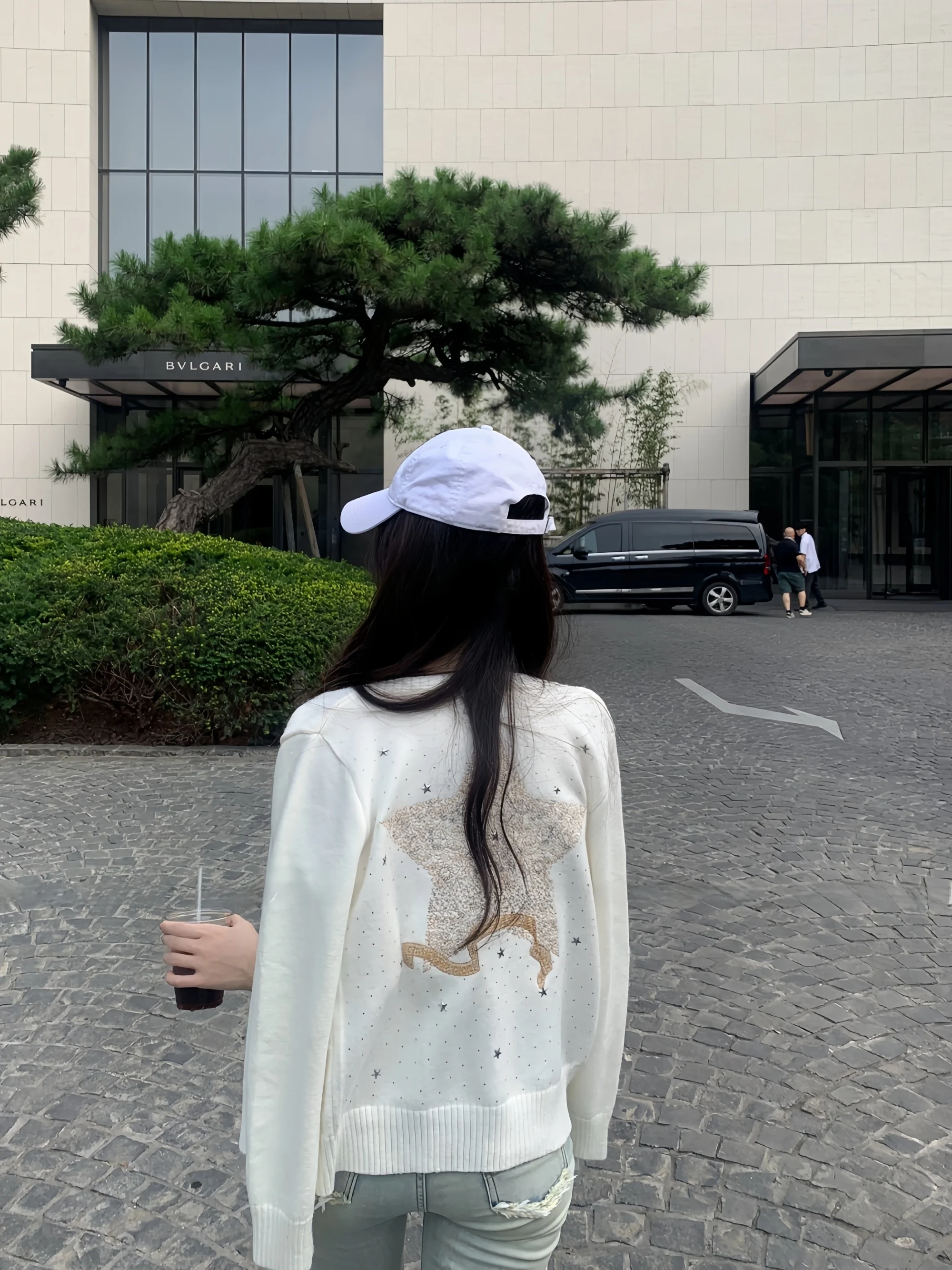 

Autumn Winter New Style Women's Knitted Cardigan Sweater Diamond Stitched Casual Loose Fit Star Patterned Online Exclusive