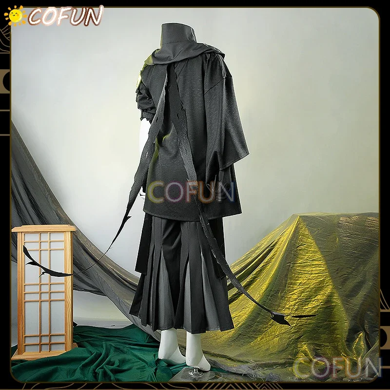 COFUN [Angepasst]-ONLINE-Magoroku Kanemoto Cosplay Kostüm Halloween Spiel Anzug Japanischen Kimono Frauen Männer Schwarz Outifts