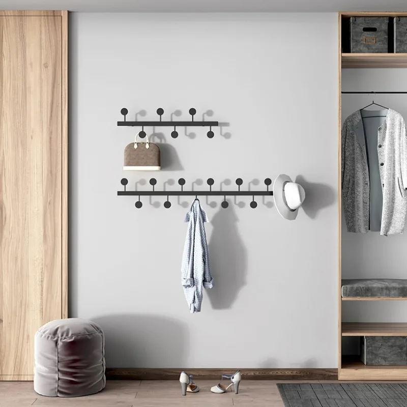 Rustproof Waterproof Wall Hooks with Round Disc Design, No Drill Adhesive Coat Rack, Creative Metal Hangers for Door Hallway - view 4