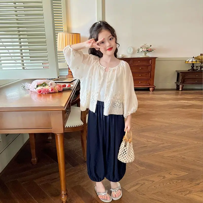 Girls Sunscreen Jacket 2026 New Summer Style for Baby Girls Childrens Summer Sunscreen Clothing Fashionable Thin Cardigan Jacket