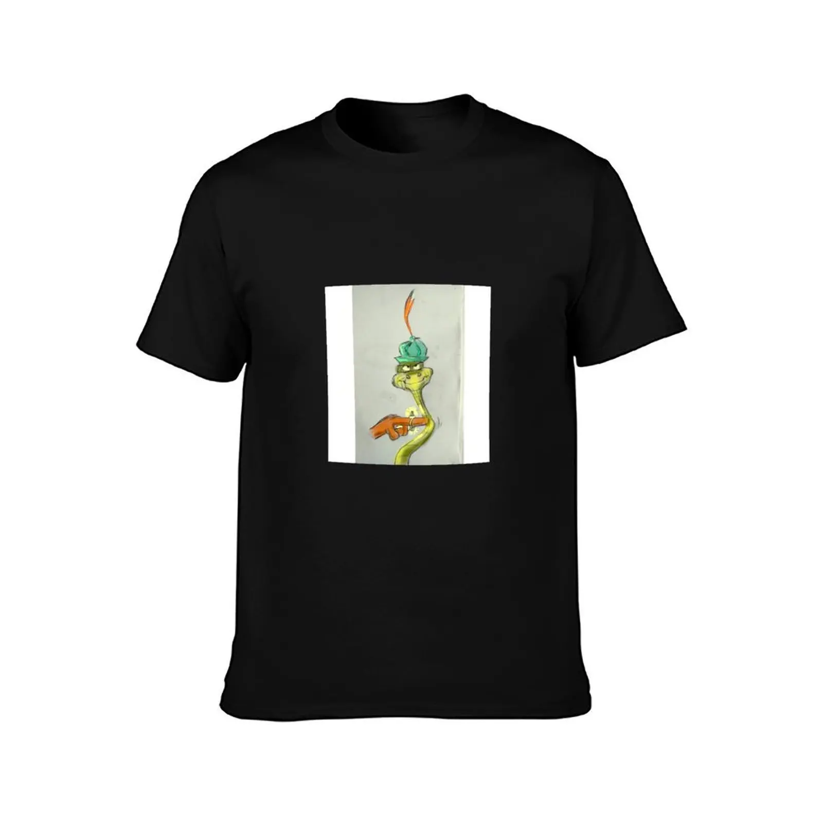 Sir Hiss T-Shirt, Summer Casual Cotton Tee, Oversized Streetwear Tops, Vintage Graphic Print, Loose Fit Short Sleeve