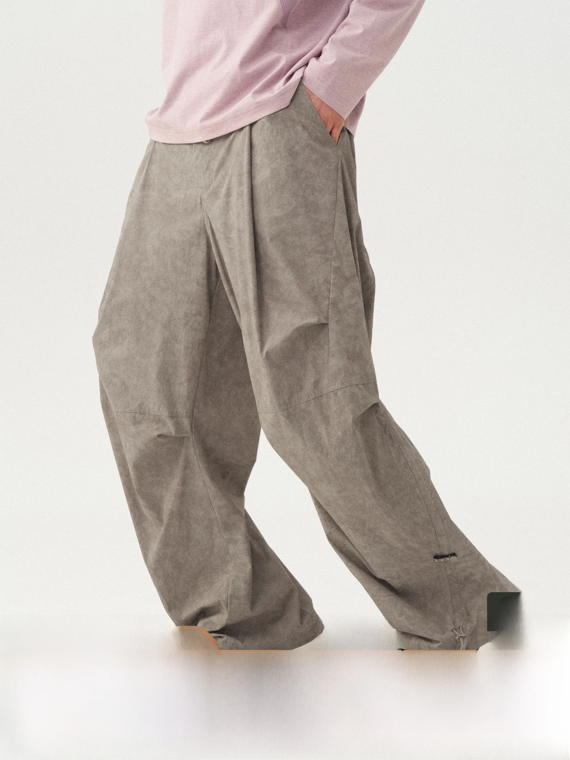 

Monterest Heavy Du Vintage Workwear Dstring Loose Fit Casual Paratrooper Pants Nylon Fabric Low Waist Outdoor Sle