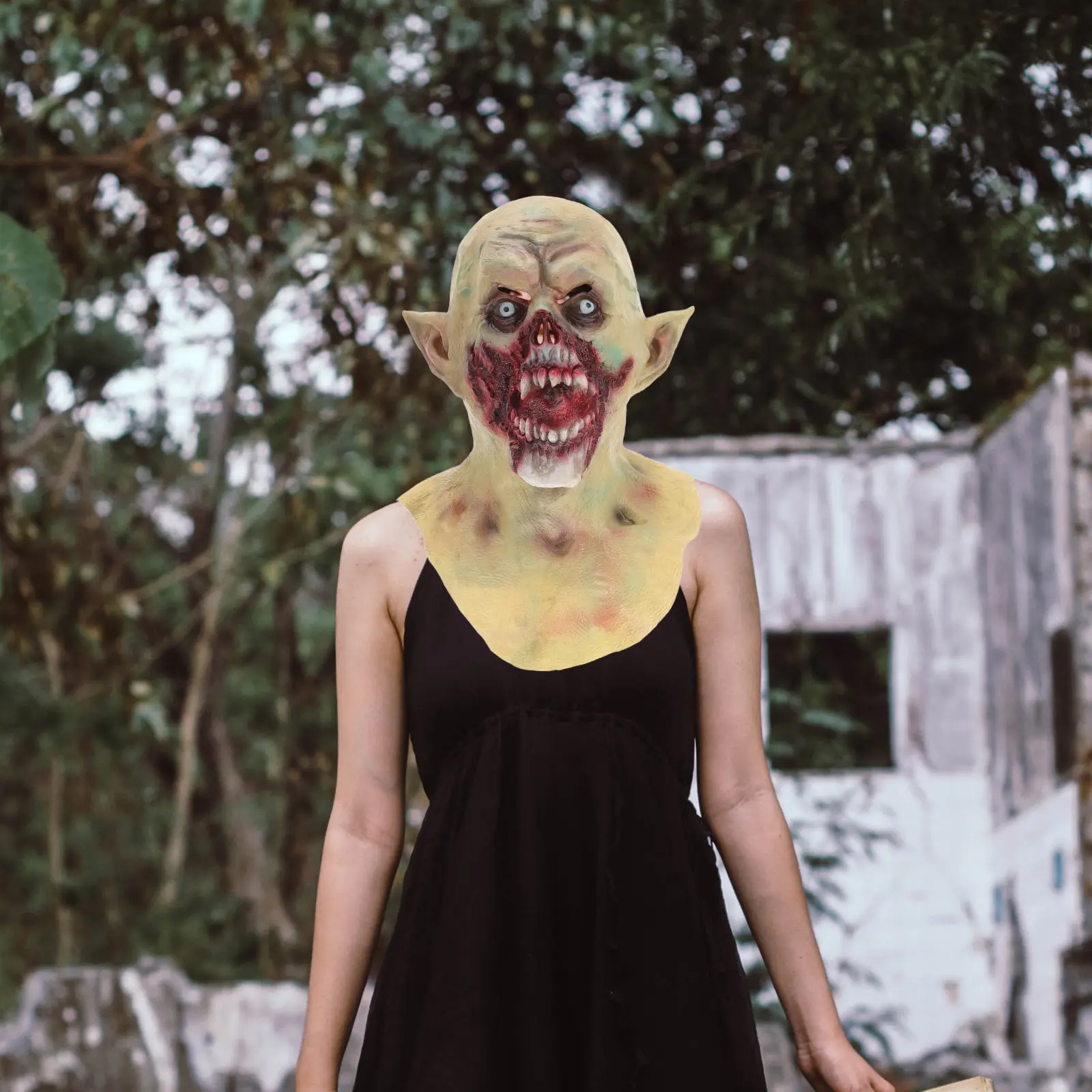 

Vampire Mask Halloween Scary Full Head Creepy Corpse Adult Costume Party Latex Horror Cosplay Prank Prop Masquerade Gift