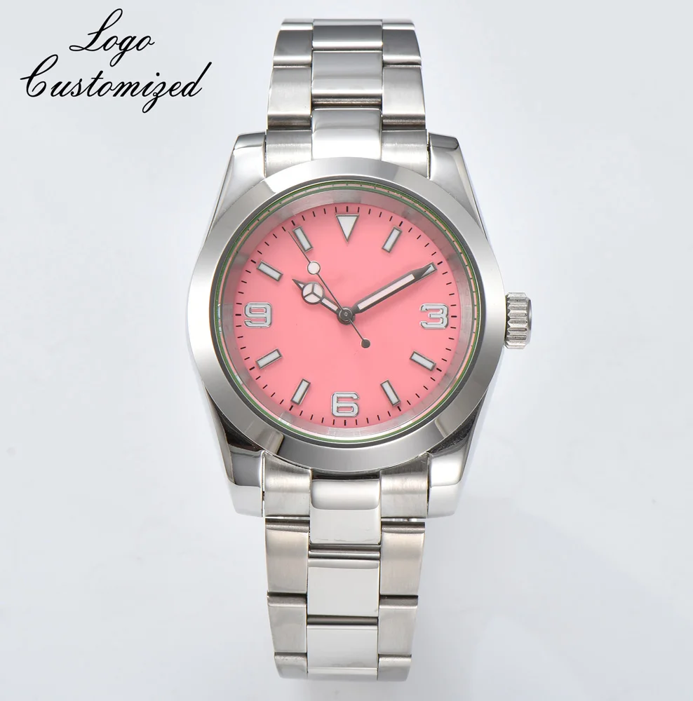 Customized NH35 Watch Men Watch Japan Original Automatic Mechanical Watch Stainless Steel Sapphire Glass Case Waterproof Watch