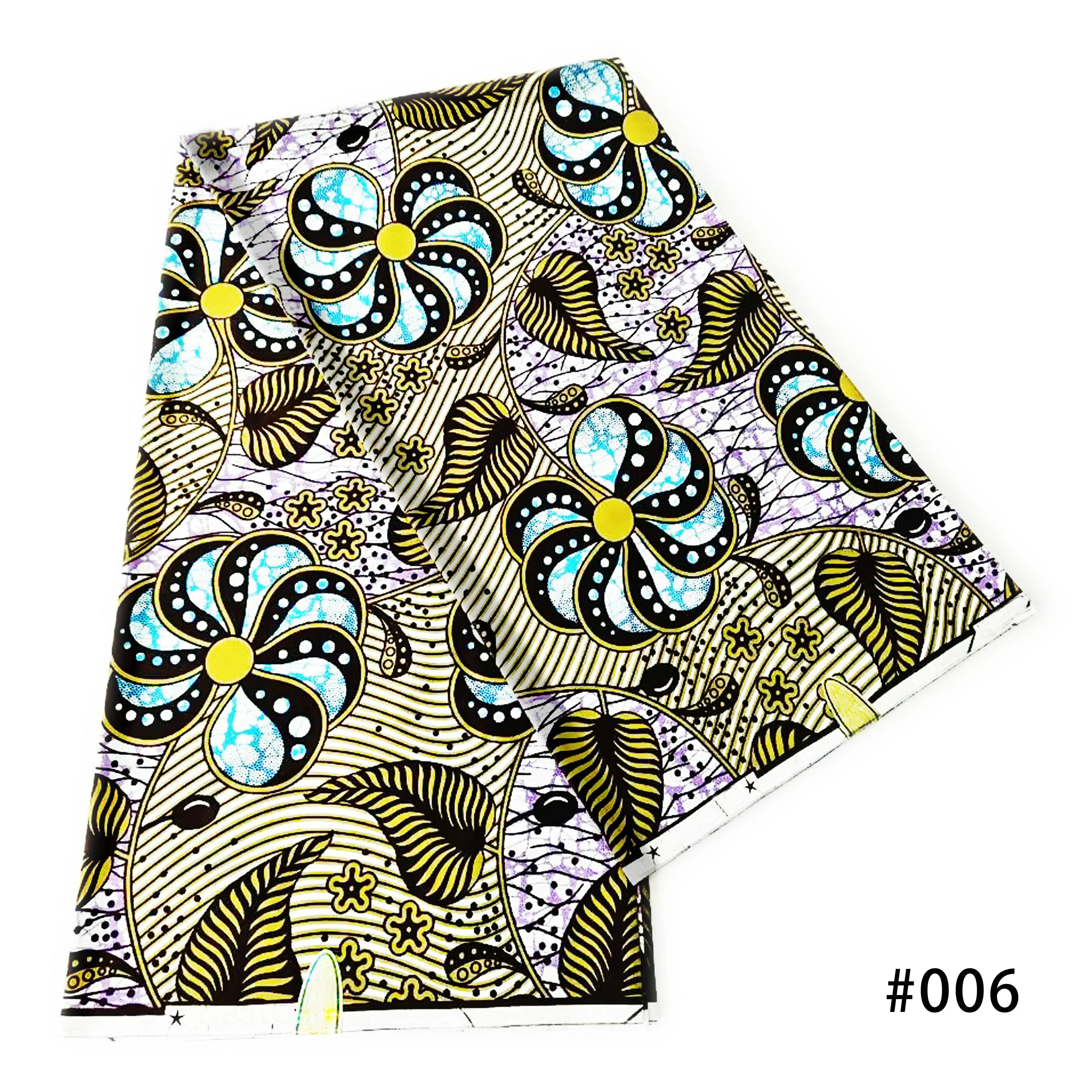 قماش شمع أفريقي على الموضة لعام 2025 قماش شمع مطبوع هولندي 100% قطن ورق شمع ناعم مقاس 6 فستان زفاف خياطة