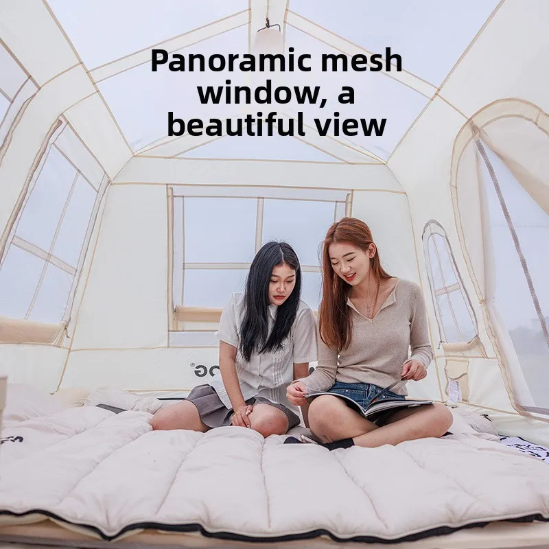 بلاك دوج معدات التخييم بين عشية وضحاها غرفة واحدة وغرفة معيشة واحدة خيمة أوتوماتيكية Miye للحماية من الشمس في الهواء الطلق محمولة