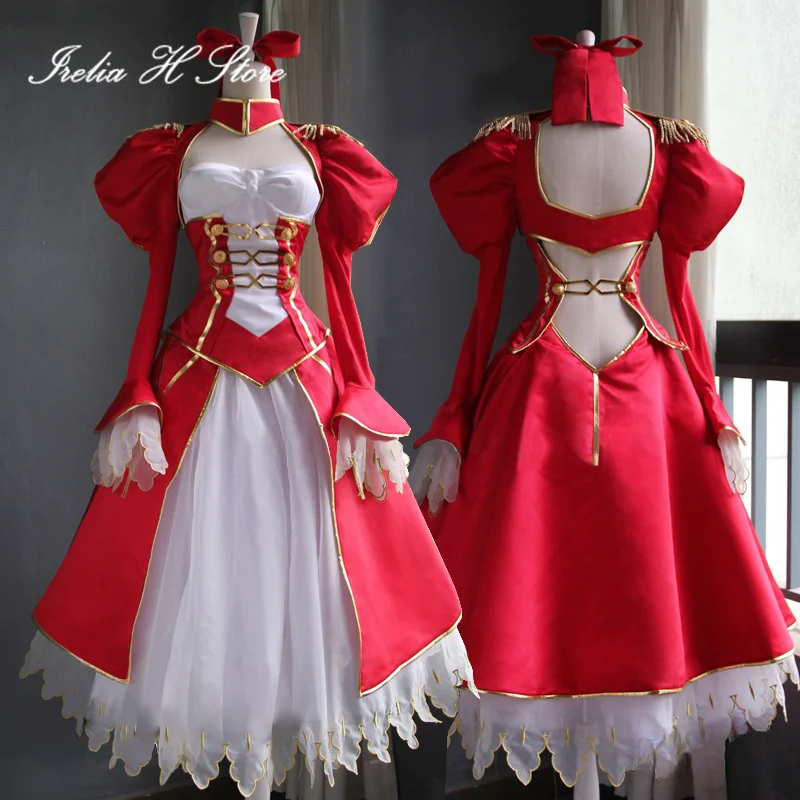 Irelia H Store Nero Claudius from FGO Saber Nero Cosplay Costume red nero Halloween dress female