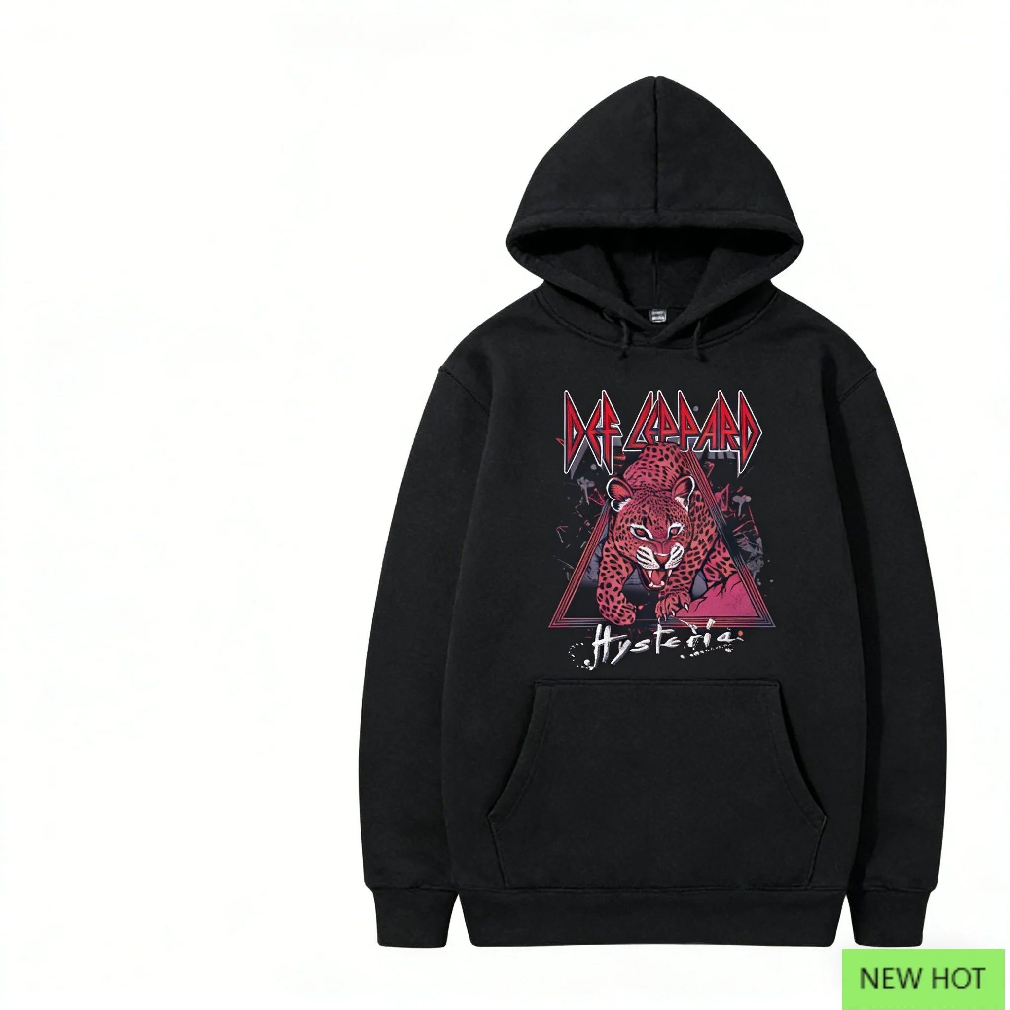 

Толстовка с капюшоном Def Leppard Hysteria Album, толстовка с графическим рисунком, черный, красный, с принтом, повседневная уличная одежда унисекс для любителей жесткого камня