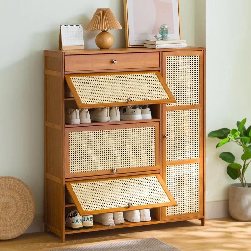 Modern Shoe rack household economical indoor simple door storage large capacity multi-layer shoe cabinet with cabinet door