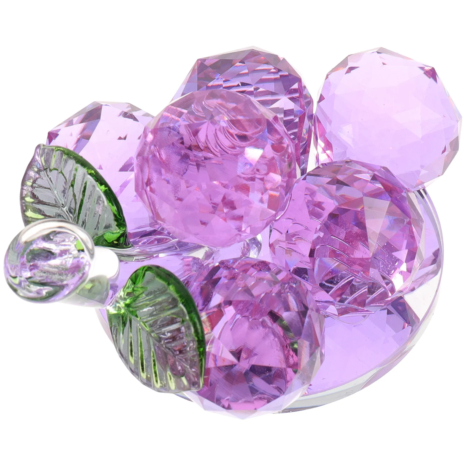

Crystal Grape Decor Miniature Clear Fruit Craft for Desktop Home Garden Ornamentation Delicate Small Decoration
