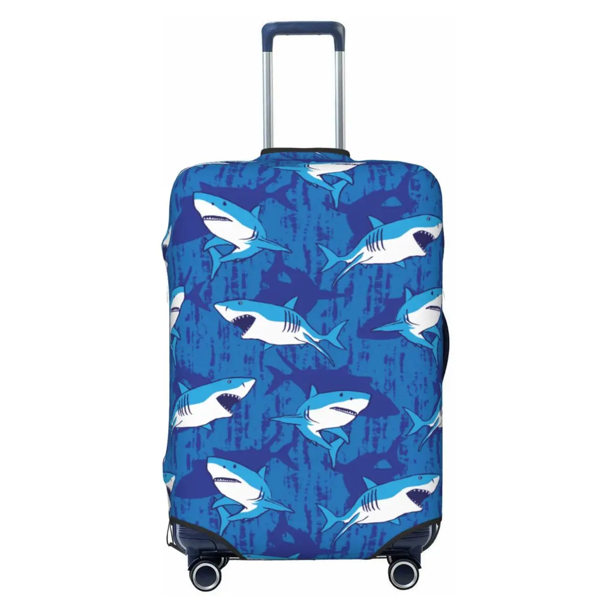

Изготовленный на заказ чехол для багажа с океанскими животными и акулами, милый защитный чехол для дорожного чемодана для 18-32 дюймов