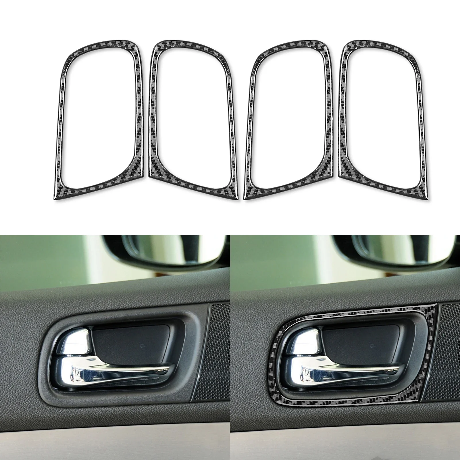 

For Infiniti G37 2009-2013 G35 07-08 G25 11-12 Carbon Fiber Door Handle Panel Decorative Strip Car Interior Accessories Sticker