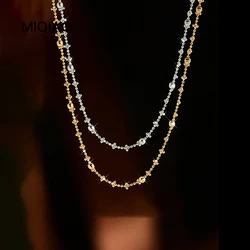 MIQIAO 925 Sterling Silver Necklace Chain Jewellery Women Trend 2024 40CM High Quality Female Necklace High Quality Fine