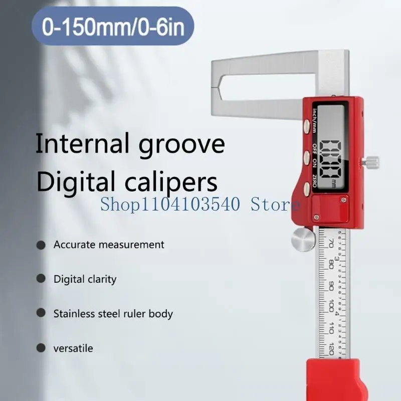 02DC Electronic Caliper Stainless Steel Digital Brake Disc Rotors Gauges Caliper for Accurate Brake Pad Measurement Durable